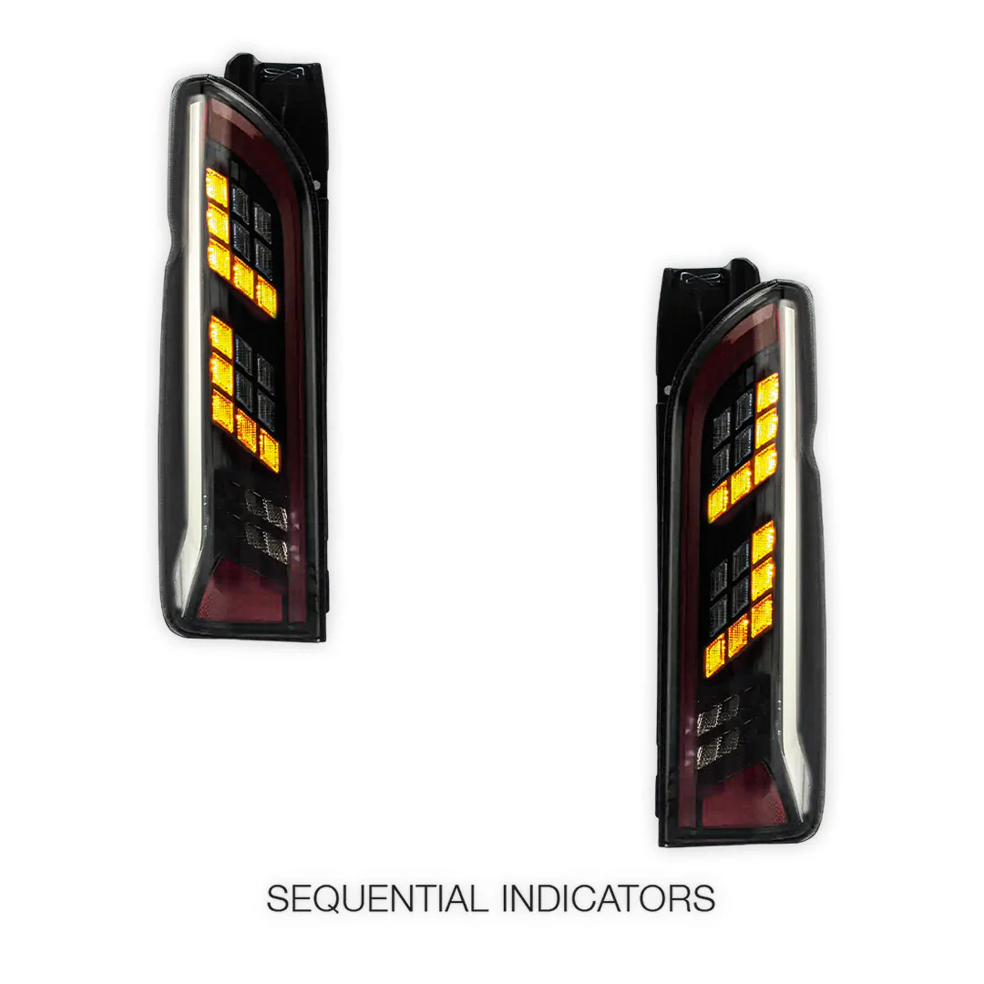 Toyota Hiace H200 (2005 - 2018) Sequential Smoked Tail Lights LH + RH - Image 3