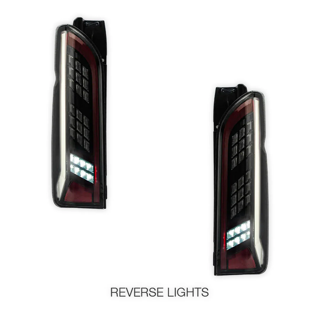 Toyota Hiace H200 (2005 - 2018) Sequential Smoked Tail Lights LH + RH - Image 4
