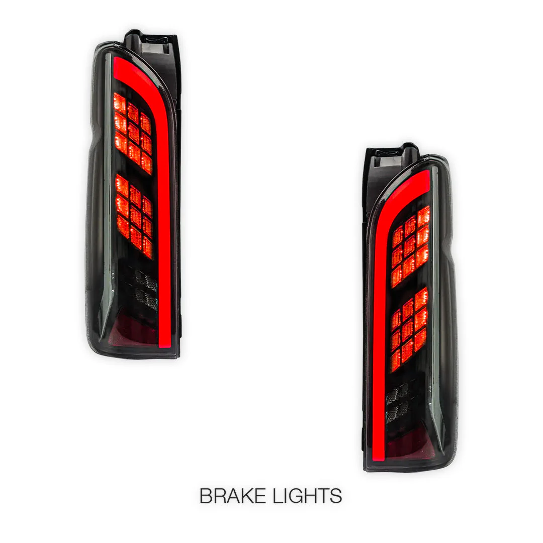 Toyota Hiace H200 (2005 - 2018) Sequential Smoked Tail Lights LH + RH - Image 5