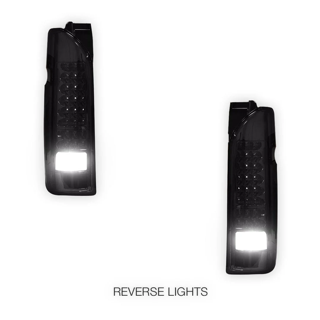 Toyota HiAce H200 (2005 - 2018) Smoked Black LED Tail Lights LH + RH - Image 5