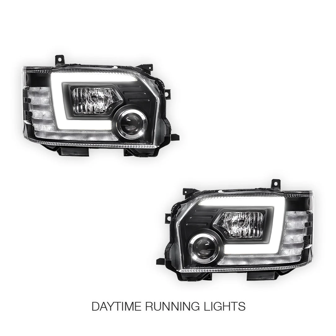 Toyota HiAce H200 (2015 - 2019) LED DRL Projector Headlights LH + RH - Image 2