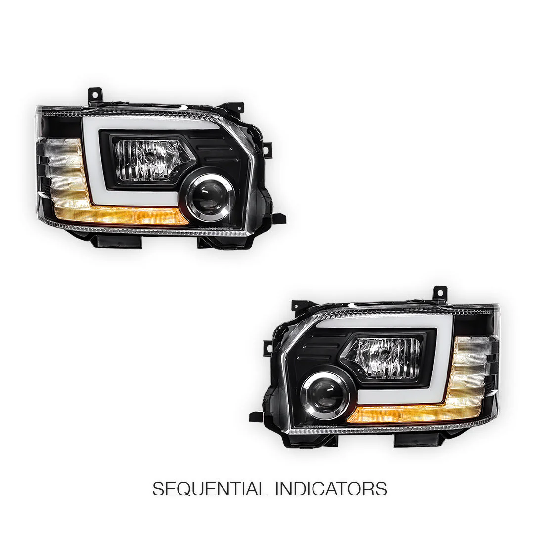 Toyota HiAce H200 (2015 - 2019) LED DRL Projector Headlights LH + RH - Image 3