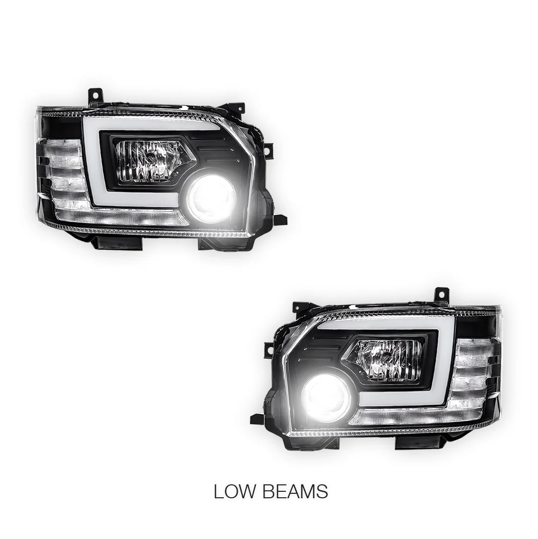 Toyota HiAce H200 (2015 - 2019) LED DRL Projector Headlights LH + RH - Image 4
