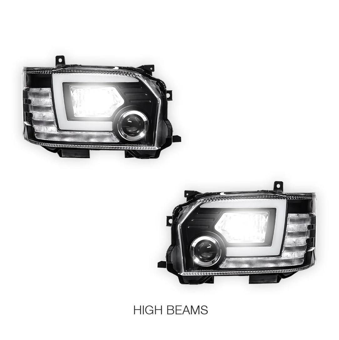 Toyota HiAce H200 (2015 - 2019) LED DRL Projector Headlights LH + RH - Image 5