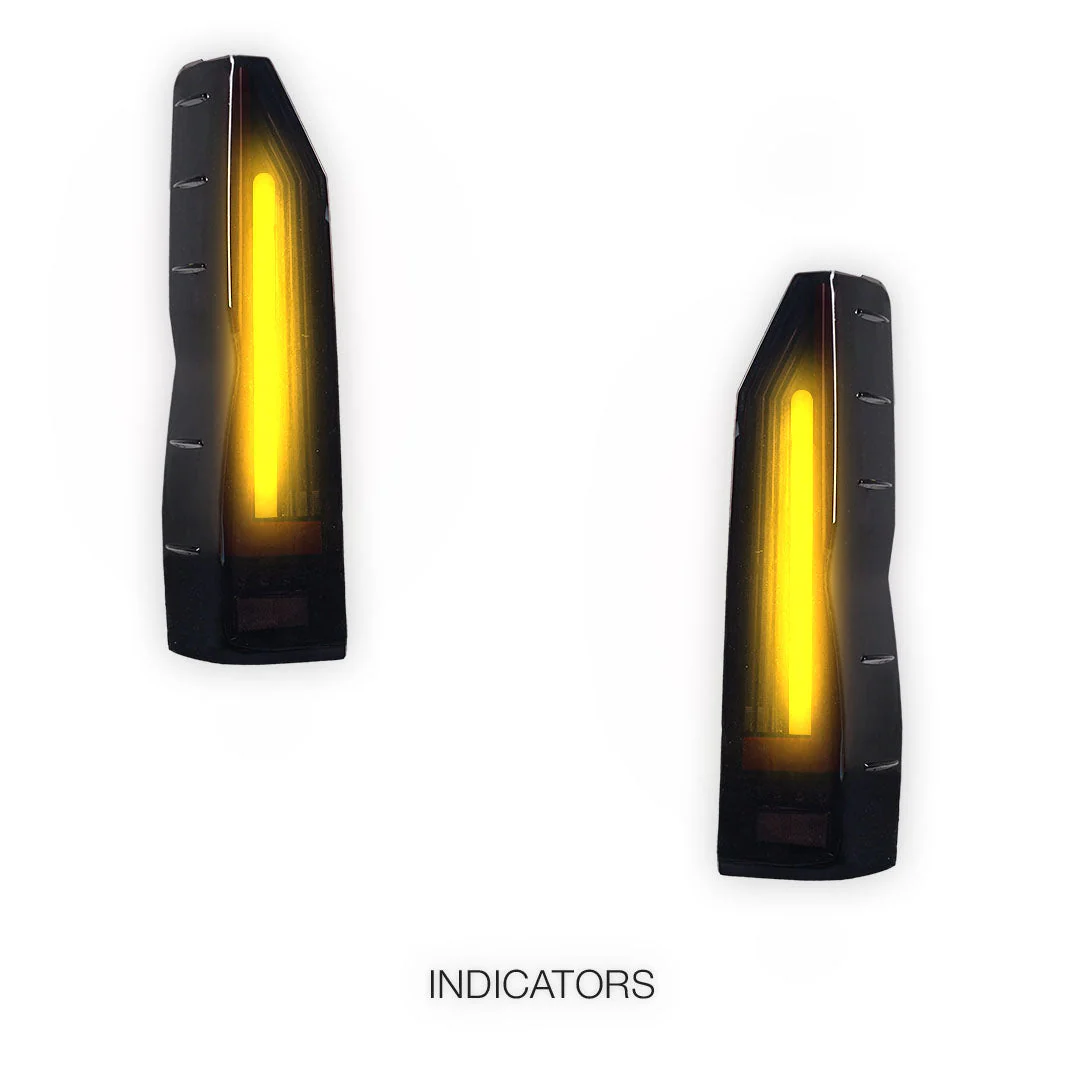 Toyota HiAce H300 (2020 - 2025) Smoked Black Sequential Full 3D LED Stripe Tail Lights LH + RH - Image 3