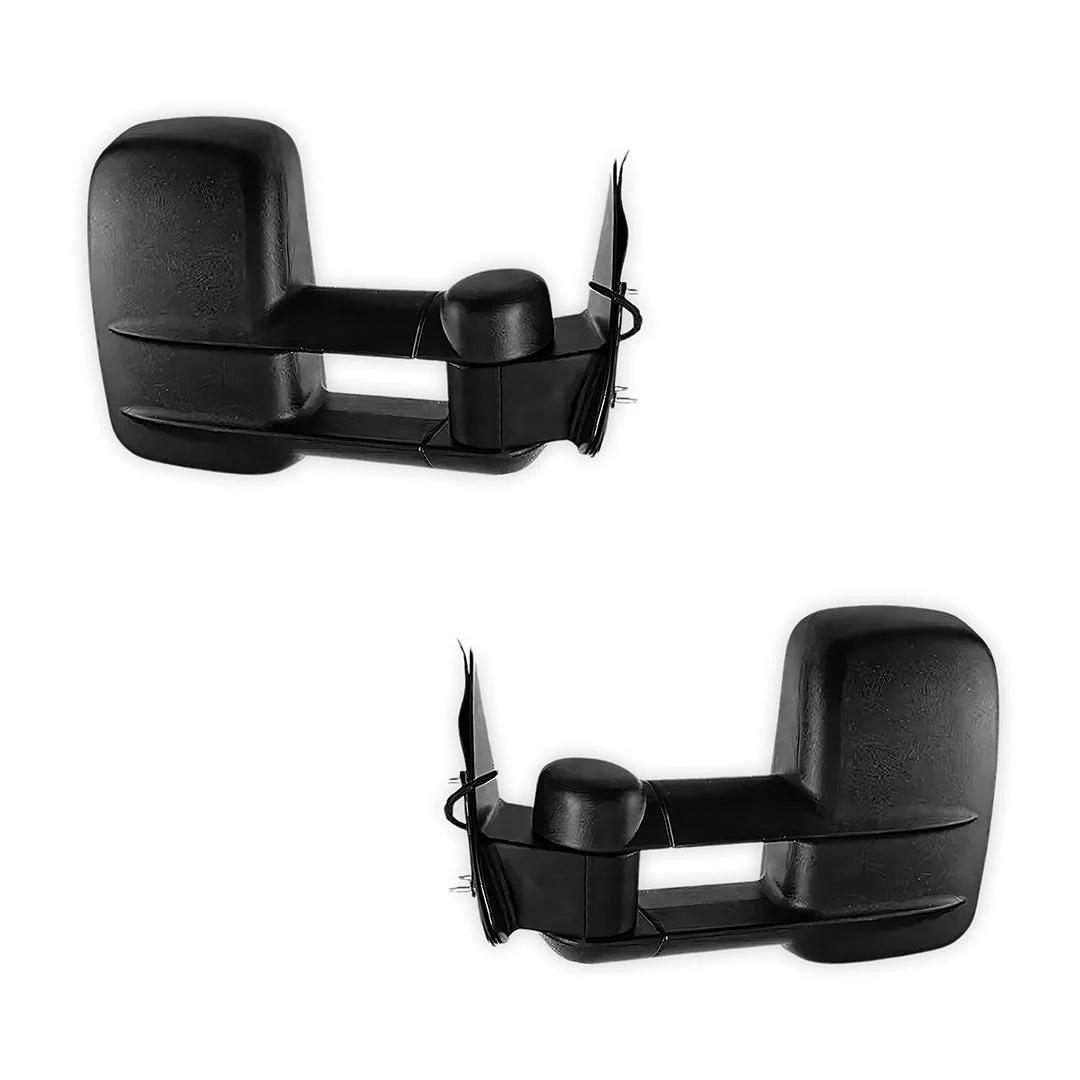 Toyota HiLux (2005 - 2015) Black Extendable Towing Side Mirrors - Image 3