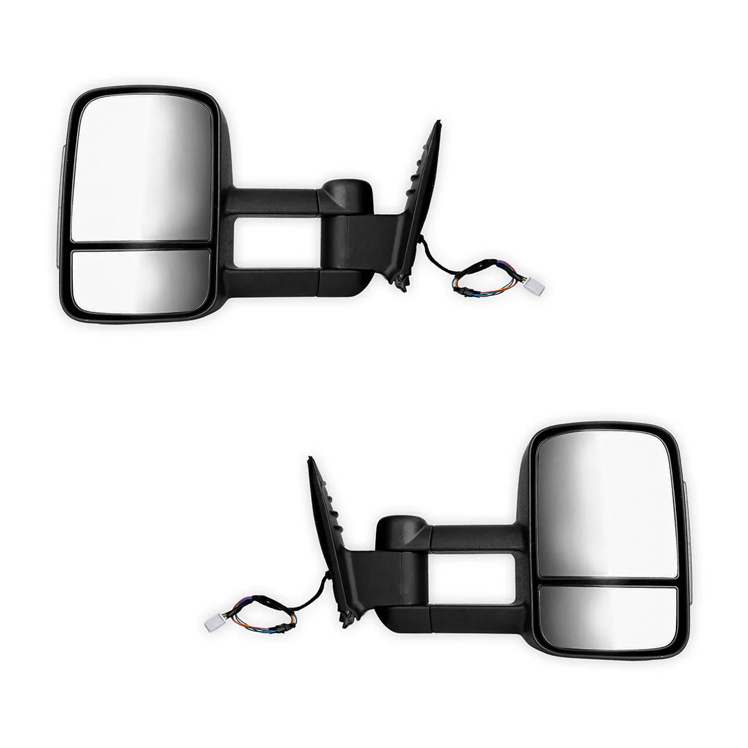 Toyota HiLux (2015 - 2019) Black Extendable Towing Side Mirrors - Image 2