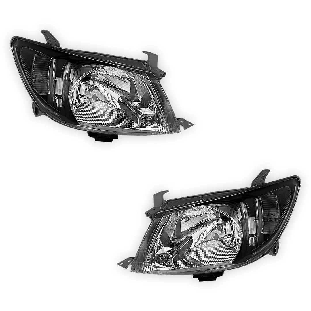 Toyota HiLux GGN / KUN / TGN Ute (2005 - 2012) Smoked Corner Lights Clear Headlights LH + RH - Image 3