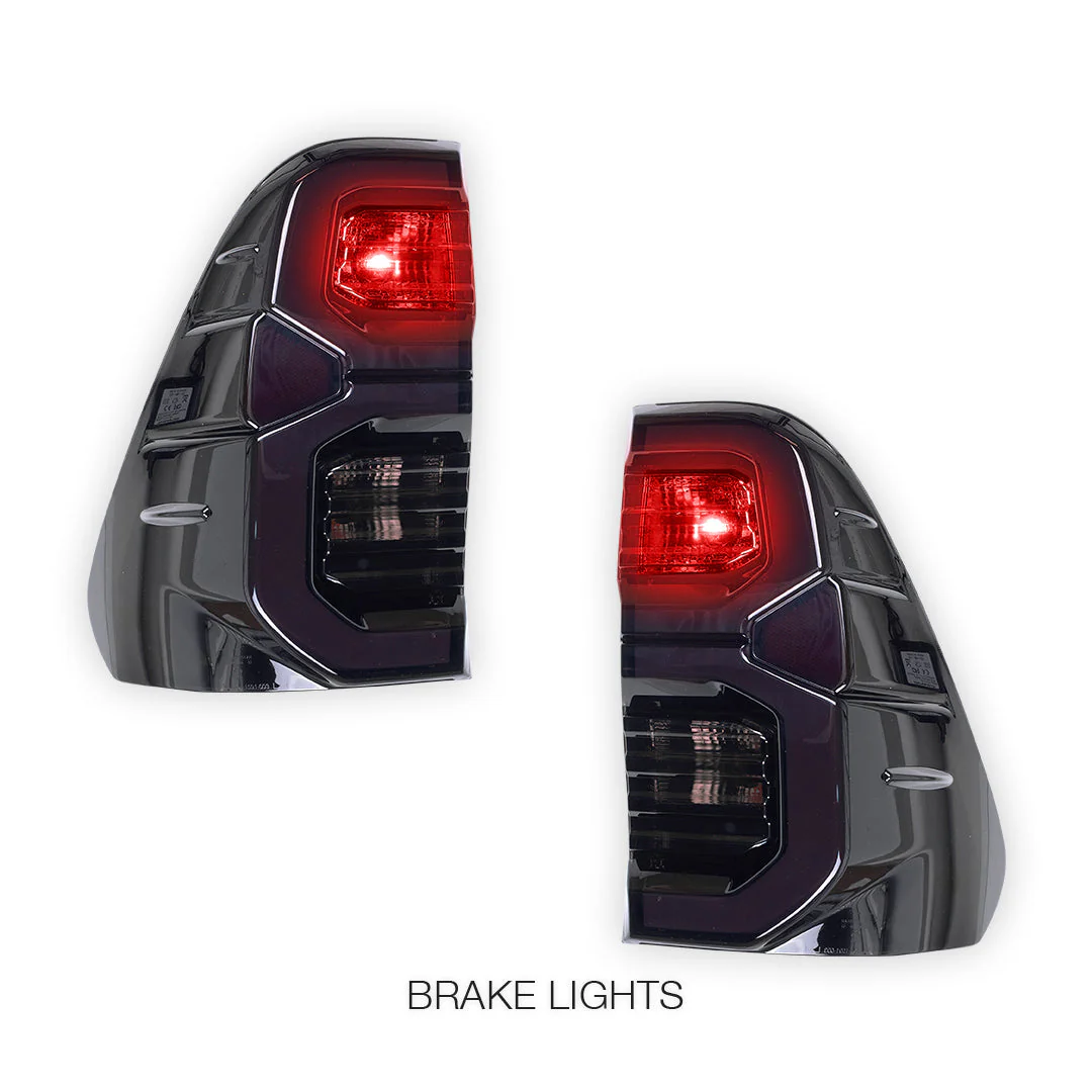 Toyota HiLux GUN126 / GUN136 (2020 - 2025) Black LED Tail Lights LH + RH - Image 3