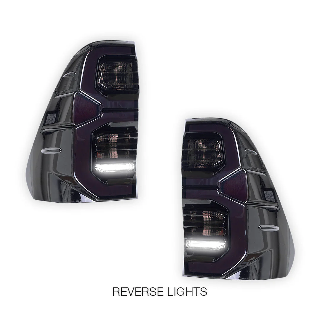 Toyota HiLux GUN126 / GUN136 (2020 - 2025) Black LED Tail Lights LH + RH - Image 4