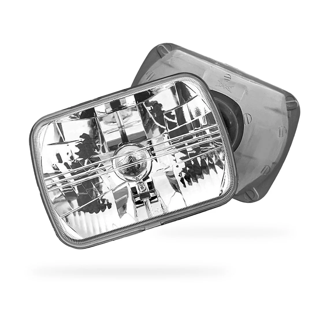 Toyota HiLux N30 / N40 / N50 / N60 (1980 - 2005) Headlights with H4 Globe Glass Lens LH + RH - Image 4