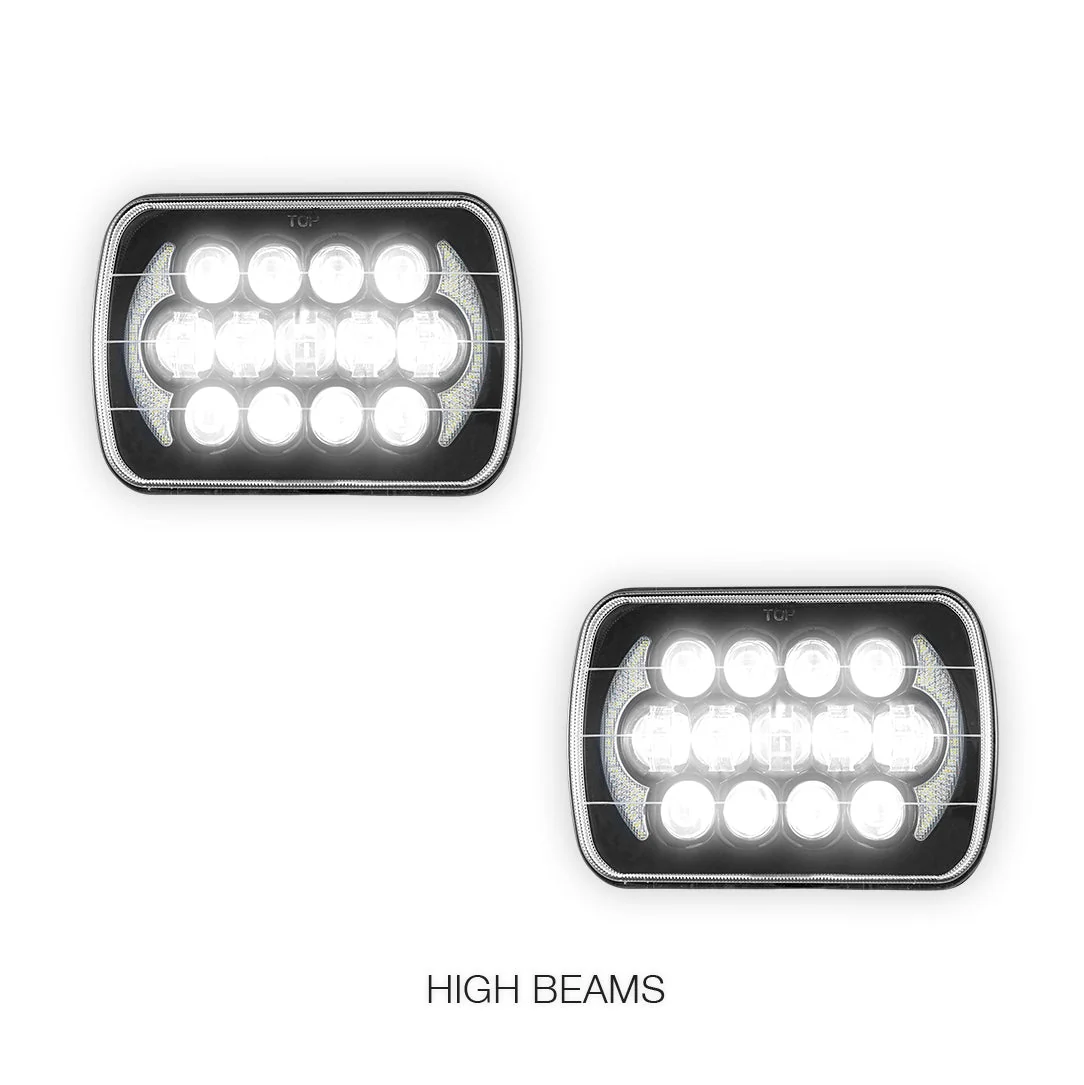 Toyota HiLux N40 / N50 / N60 (1983 - 2004) LED Headlights Halo DRL  LH + RH - Image 13