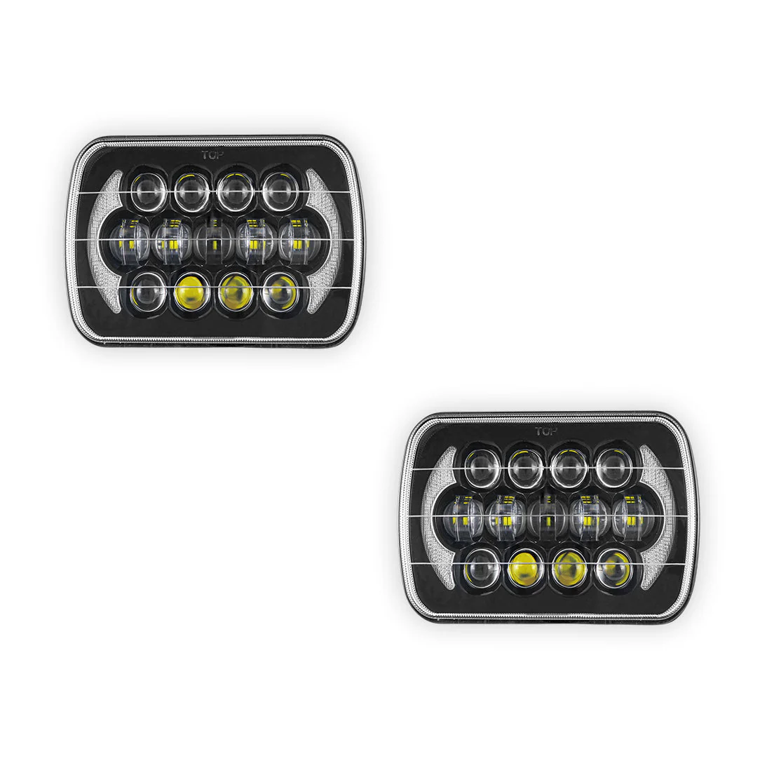 Toyota HiLux N40 / N50 / N60 (1983 - 2004) LED Headlights Halo DRL  LH + RH - Image 14
