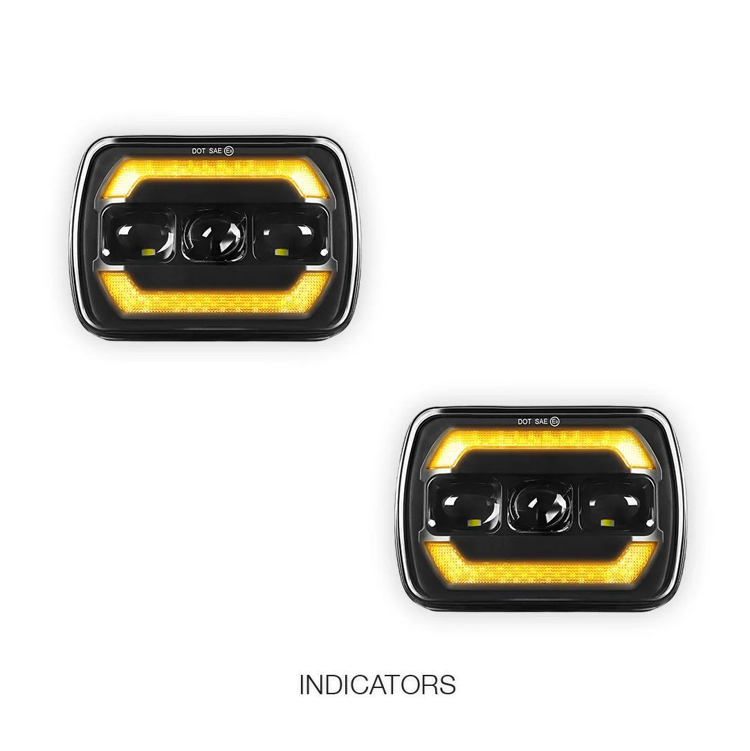 Toyota HiLux N40 / N50 / N60 (1983 - 2004) LED Headlights Halo DRL  LH + RH - Image 16