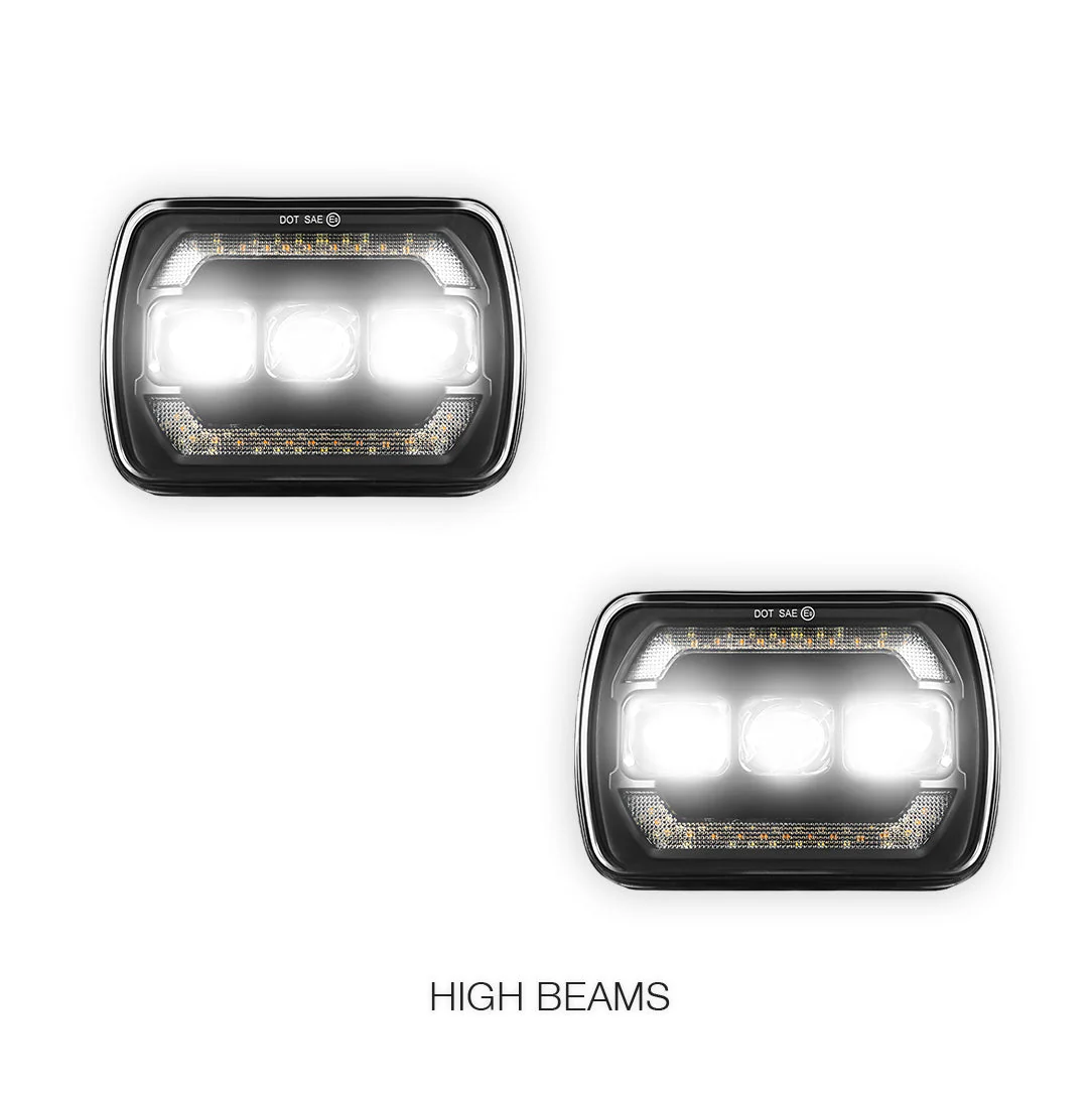 Toyota HiLux N40 / N50 / N60 (1983 - 2004) LED Headlights Halo DRL  LH + RH - Image 18