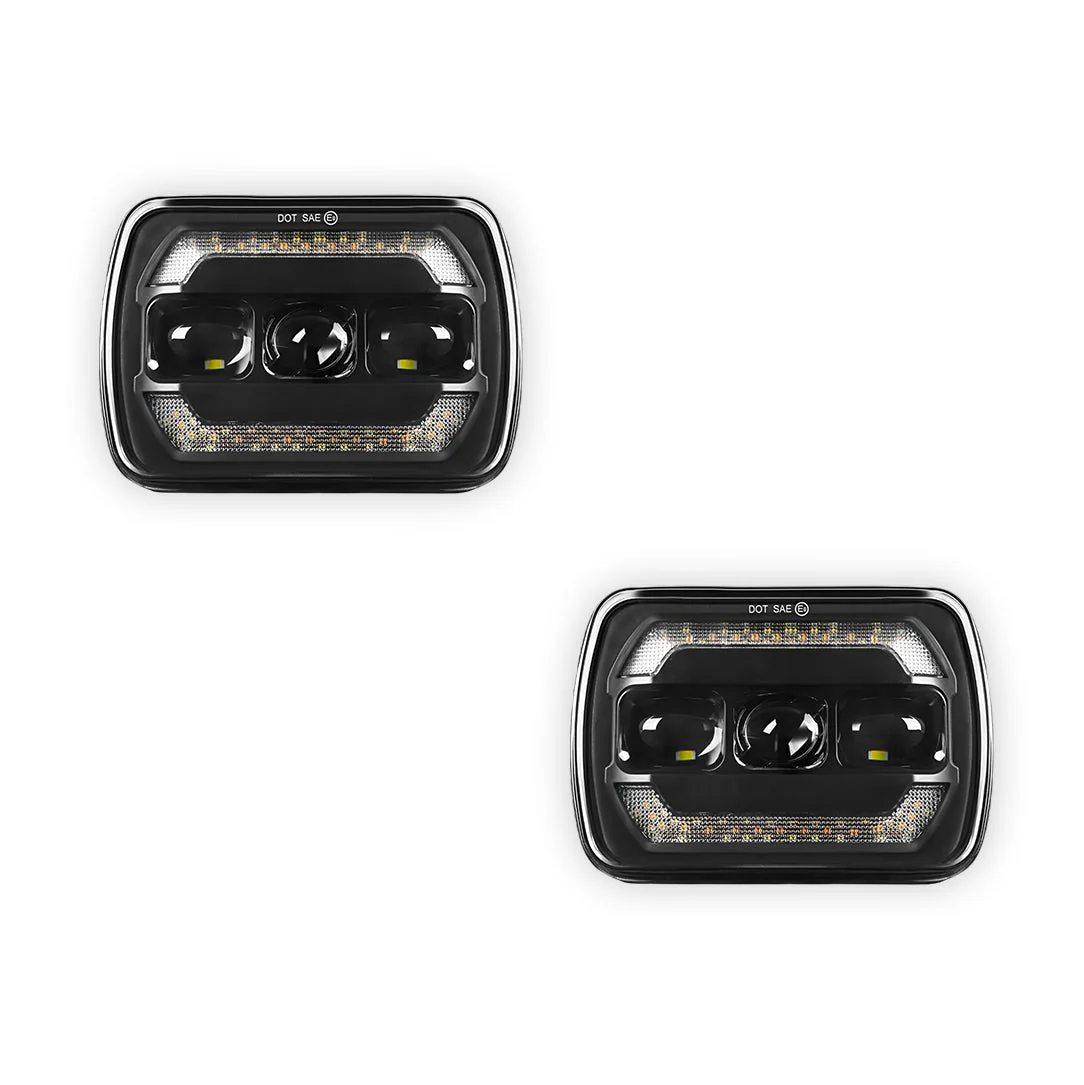 Toyota HiLux N40 / N50 / N60 (1983 - 2004) LED Headlights Halo DRL  LH + RH - Image 19