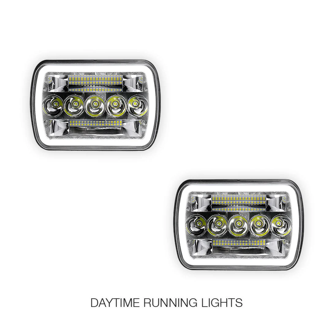 Toyota HiLux N40 / N50 / N60 (1983 - 2004) LED Headlights Halo DRL  LH + RH - Image 20
