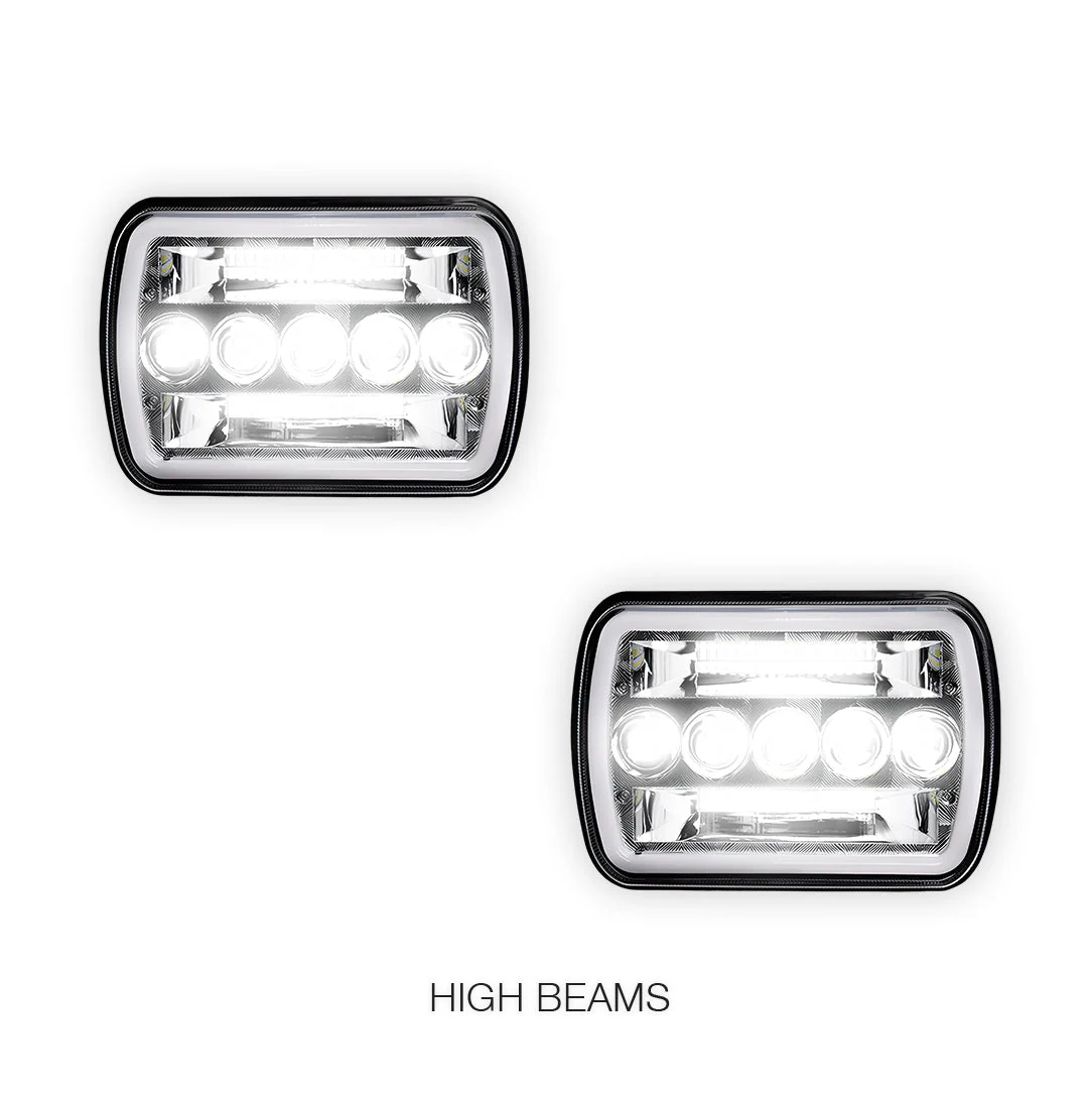 Toyota HiLux N40 / N50 / N60 (1983 - 2004) LED Headlights Halo DRL  LH + RH - Image 23