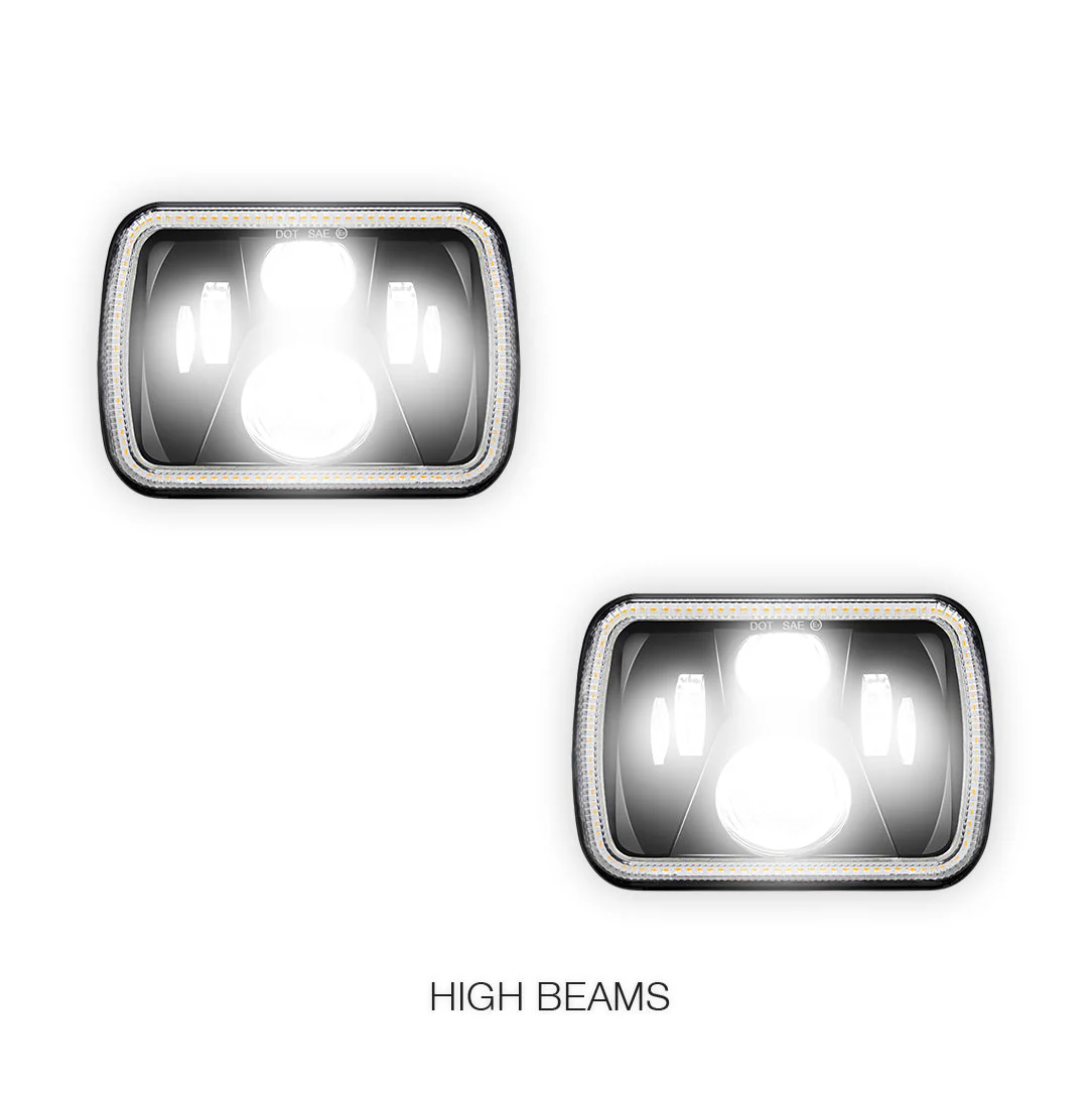Toyota HiLux N40 / N50 / N60 (1983 - 2004) LED Headlights Halo DRL  LH + RH - Image 28