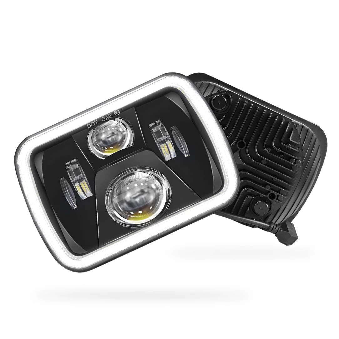 Toyota HiLux N40 / N50 / N60 (1983 - 2004) LED Headlights Halo DRL  LH + RH - Image 5