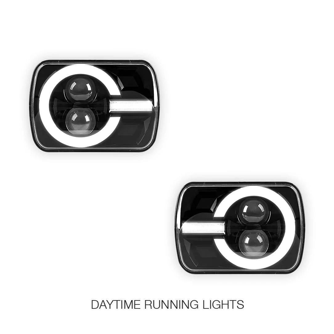 Toyota HiLux N40 / N50 / N60 (1983 - 2004) LED Headlights Halo DRL  LH + RH - Image 6