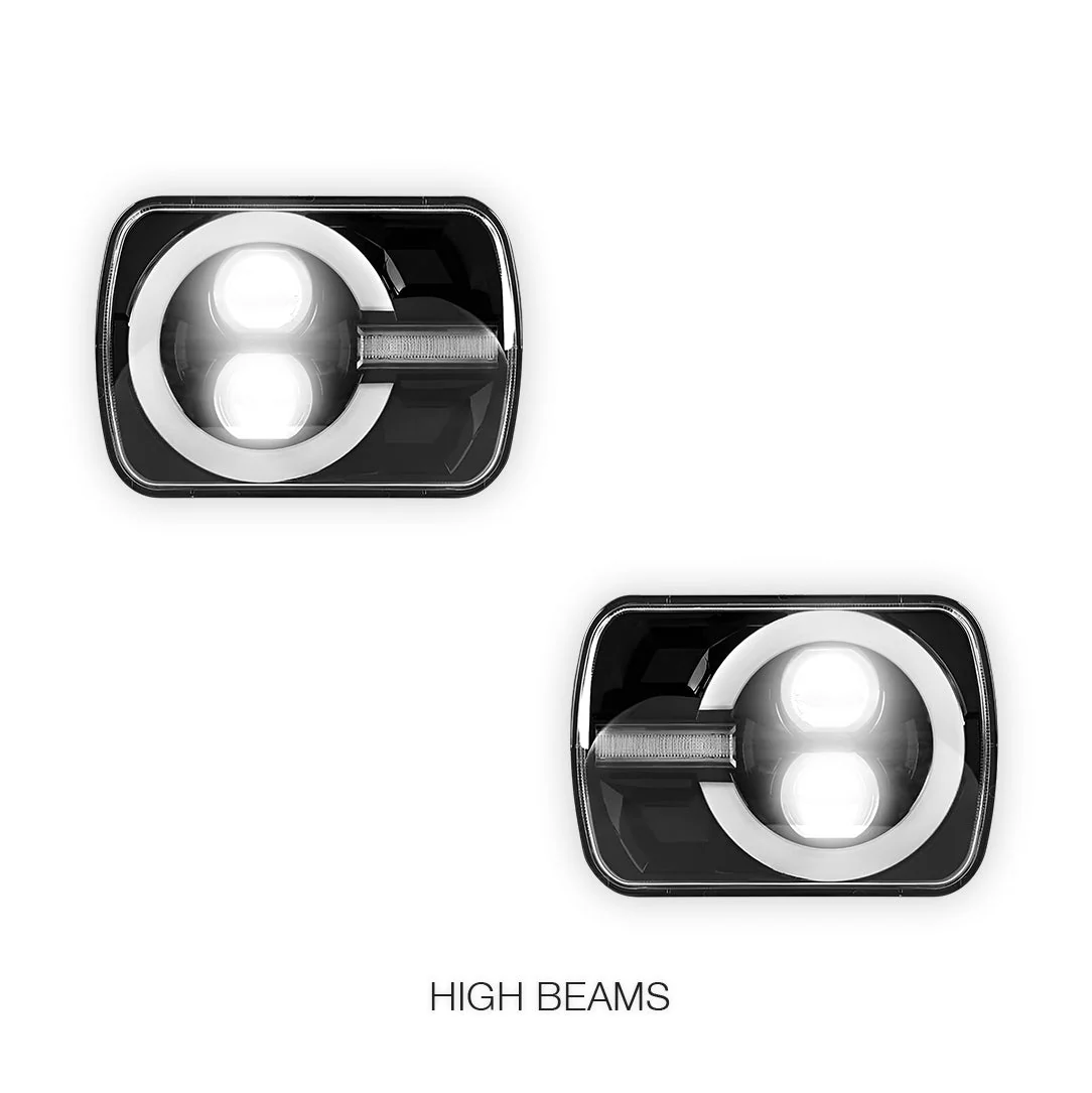 Toyota HiLux N40 / N50 / N60 (1983 - 2004) LED Headlights Halo DRL  LH + RH - Image 9