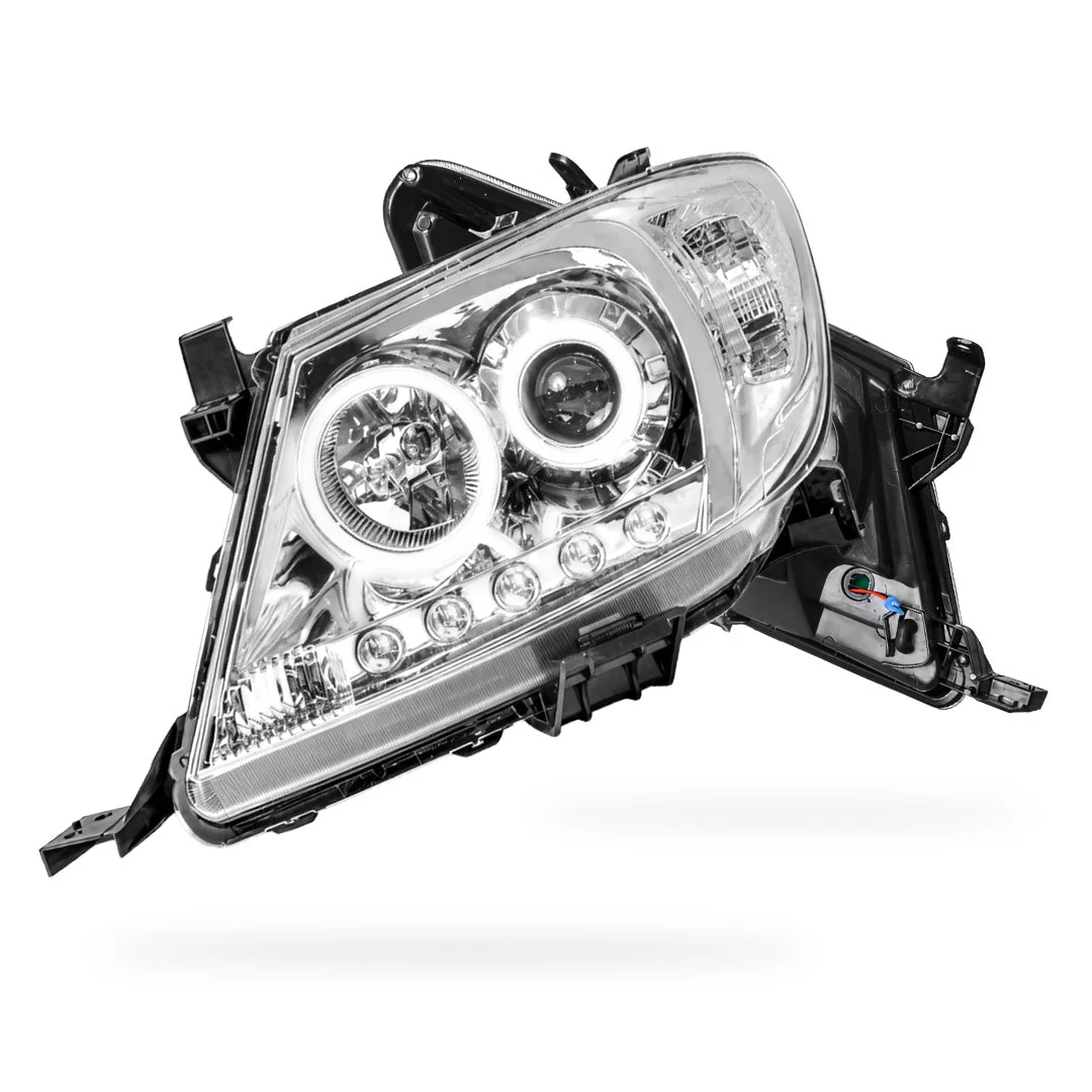 Toyota HiLux N70 (2005 - 2011) High Power LED DRL Angel Eyes Projector Headlights LH + RH - Image 7