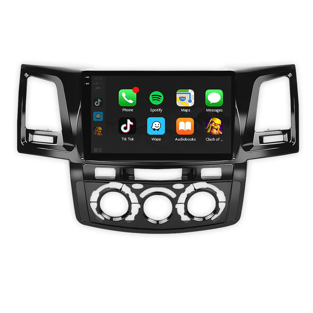 Toyota Hilux N70 (2005 - 2015) 9" 13.3" Wireless Android 15 Head Unit for Apple CarPlay / Android Auto Digital AC Panel - Image 2