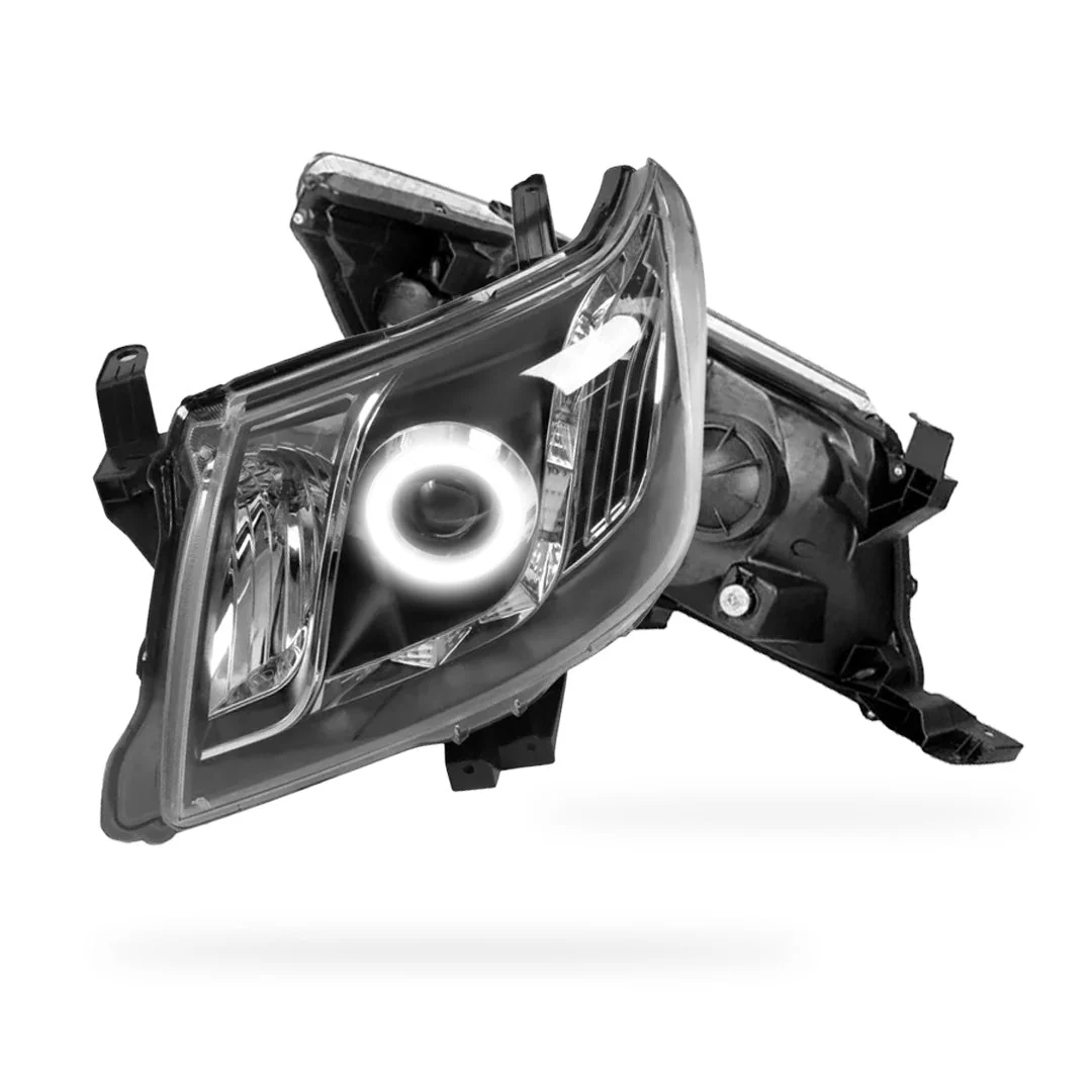 Toyota Hilux N70 (2005 - 2015) Halo Angel Eyes Projector Headlights LH + RH - Image 4