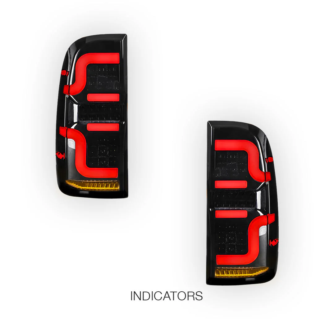 Toyota Hilux N70 (2005 - 2015) Sequential Smoked LED Tail Lights LH + RH - Image 3