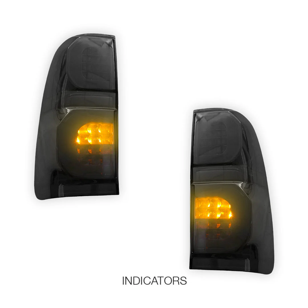 Toyota Hilux N70 (2005 - 2015) Sequential Smoked LED Tail Lights LH + RH - Image 3
