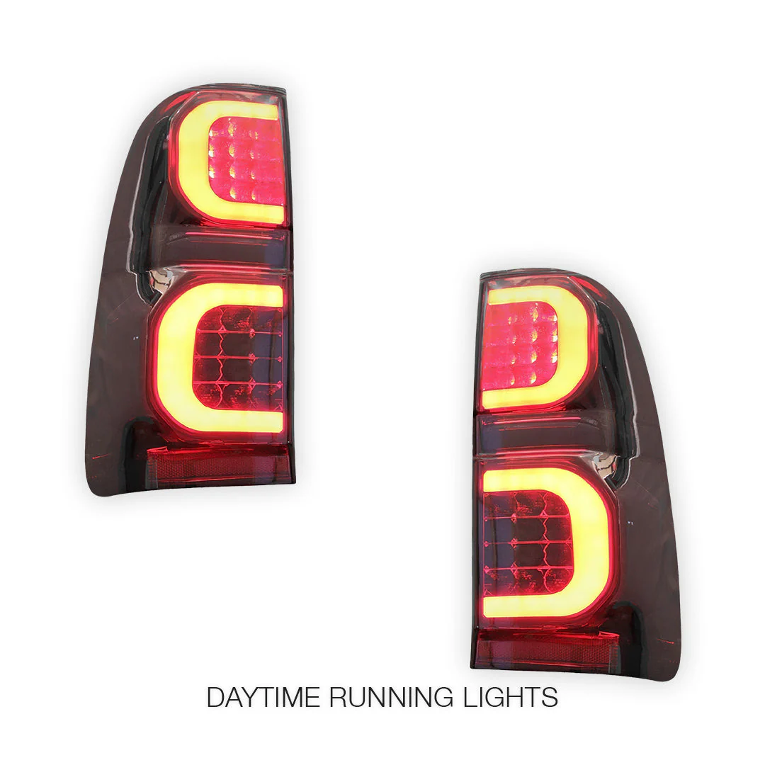 Toyota Hilux N70 (2005 - 2015) Sequential Smoked LED Tail Lights LH + RH - Image 4