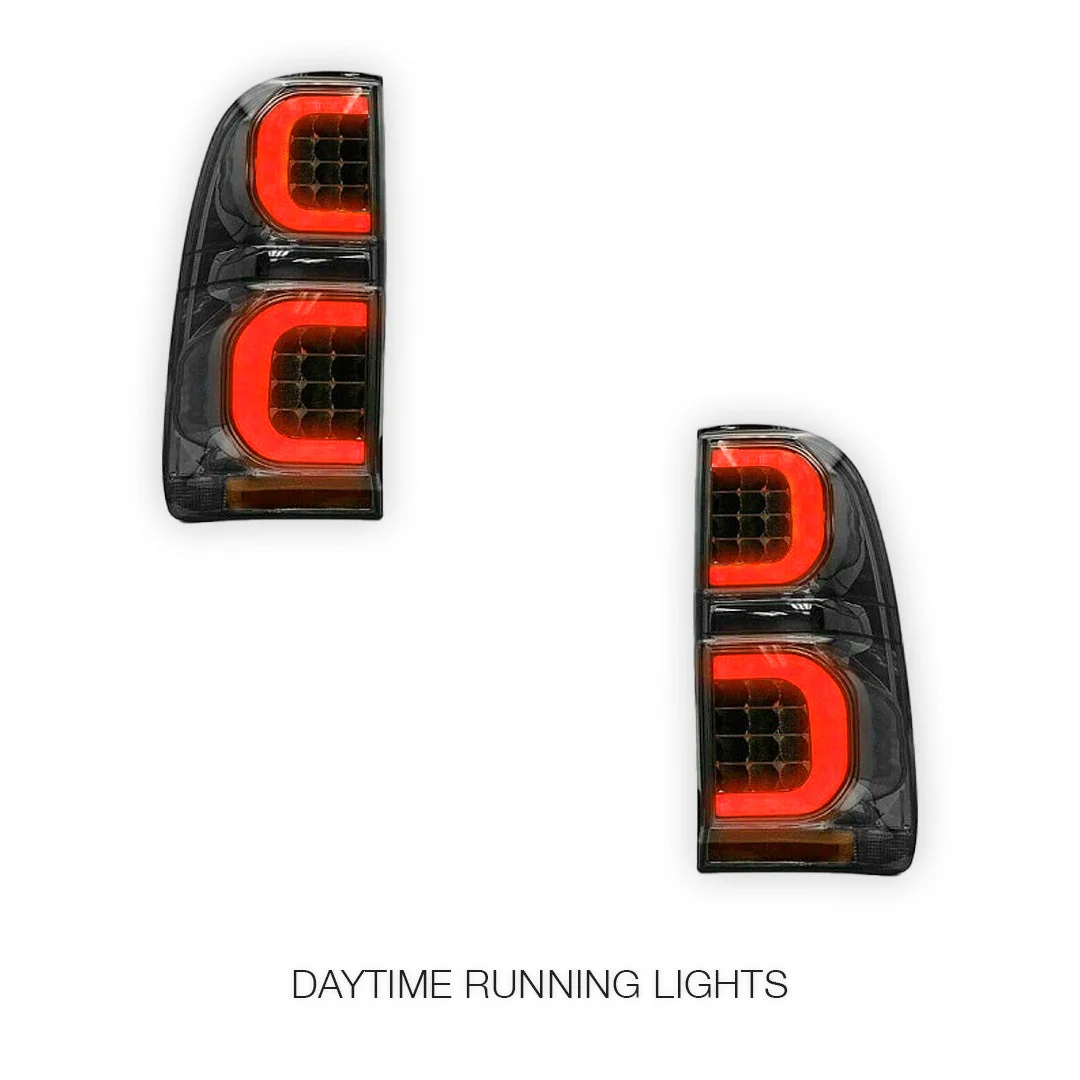 Toyota Hilux N70 (2005 - 2015) Smoked Tail Lights LH + RH - Image 3
