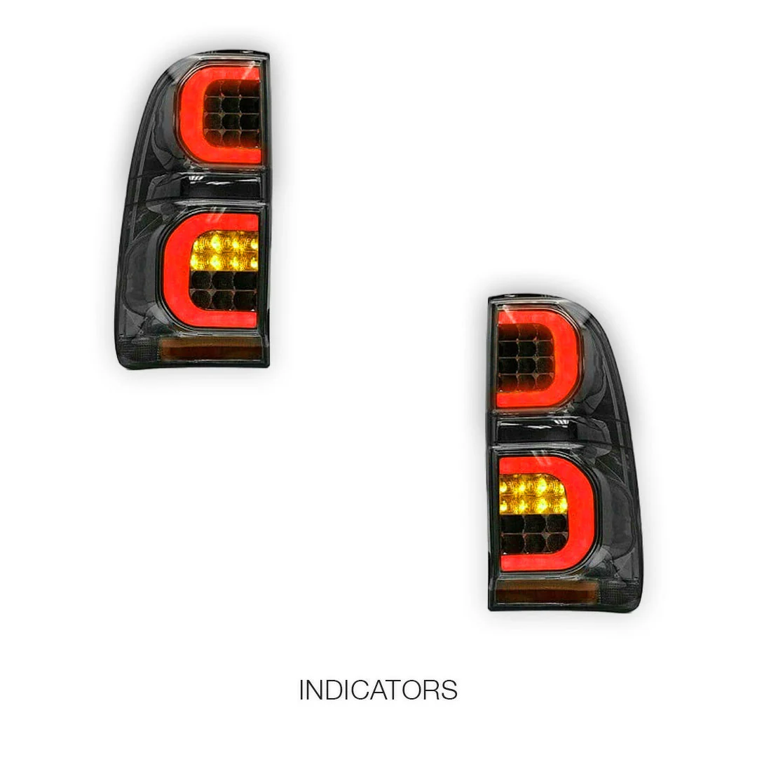 Toyota Hilux N70 (2005 - 2015) Smoked Tail Lights LH + RH - Image 4