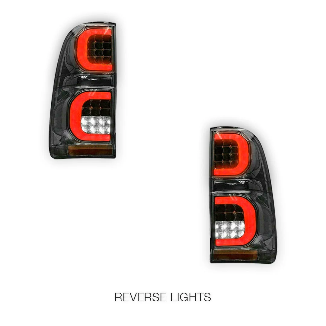 Toyota Hilux N70 (2005 - 2015) Smoked Tail Lights LH + RH - Image 5