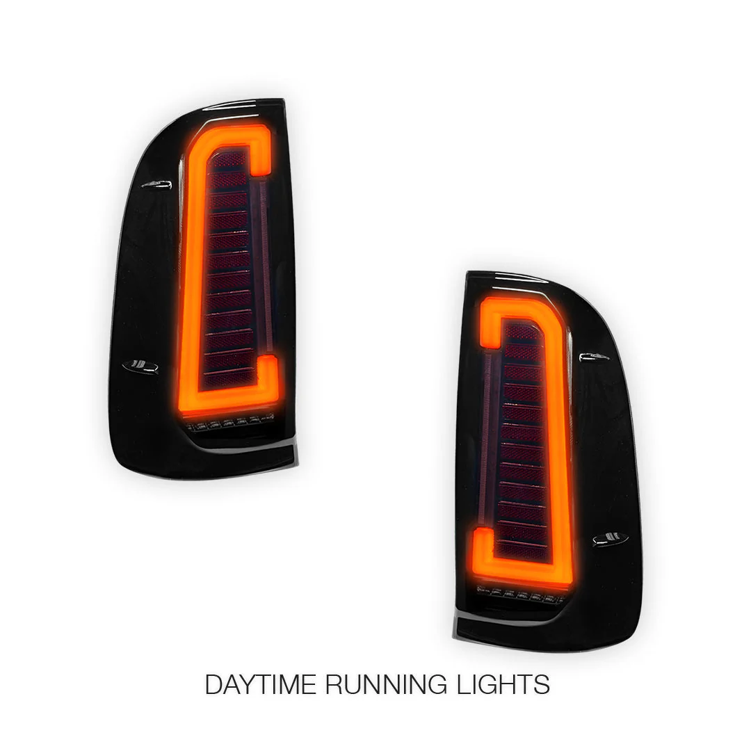 Toyota HiLux N70 / Vigo (2004 - 2015) Smoked Black Sequential Full 3D LED Tail Lights LH + RH - Image 2