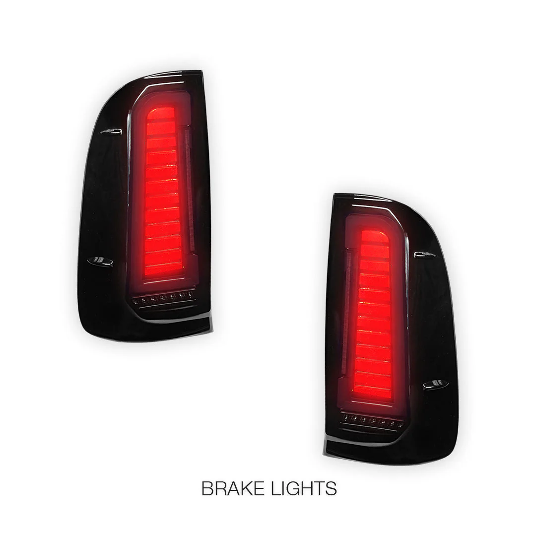 Toyota HiLux N70 / Vigo (2004 - 2015) Smoked Black Sequential Full 3D LED Tail Lights LH + RH - Image 4