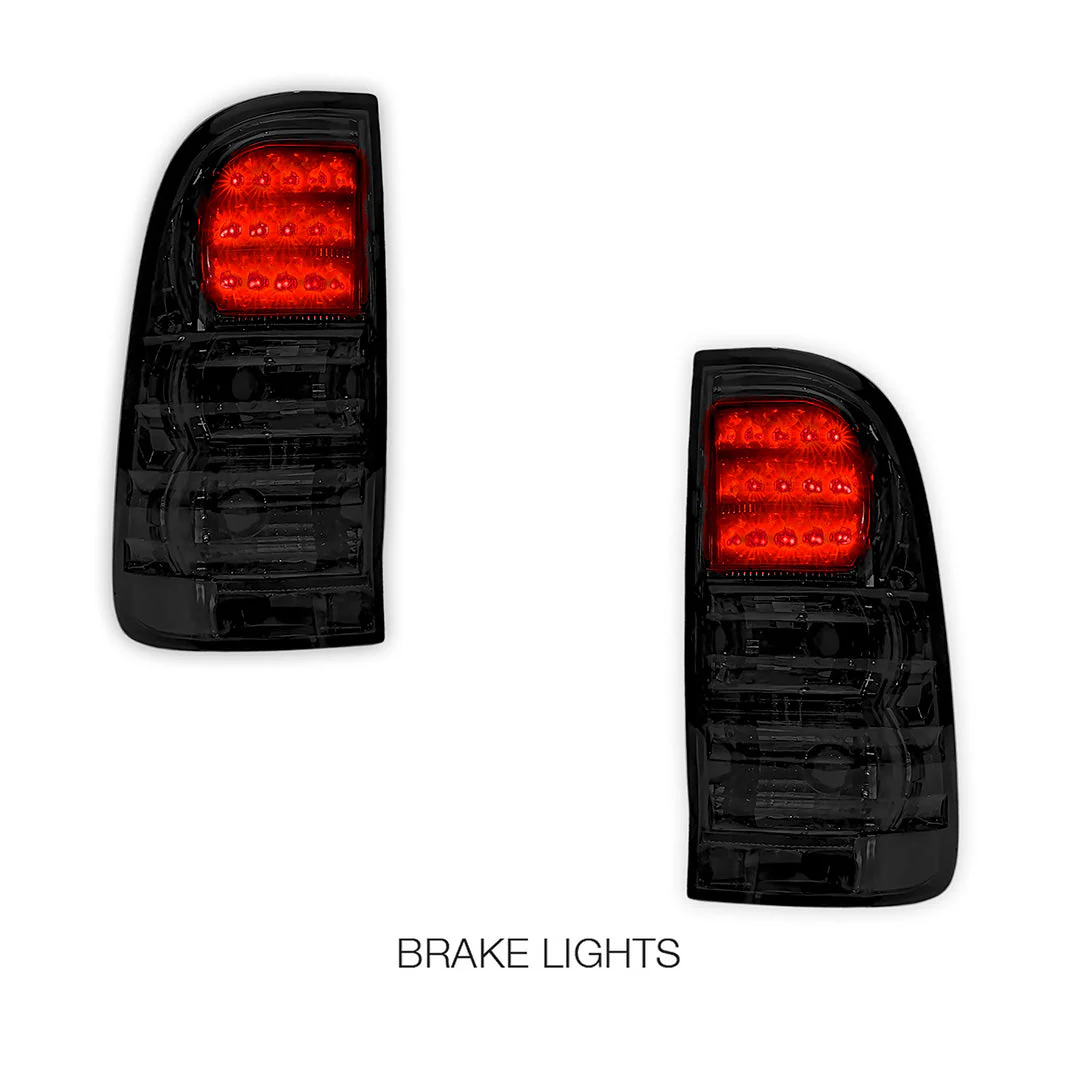 Toyota Hilux N70 / Vigo (2005 - 2014) Smoked Black LED Tail Lights LH + RH - Image 2