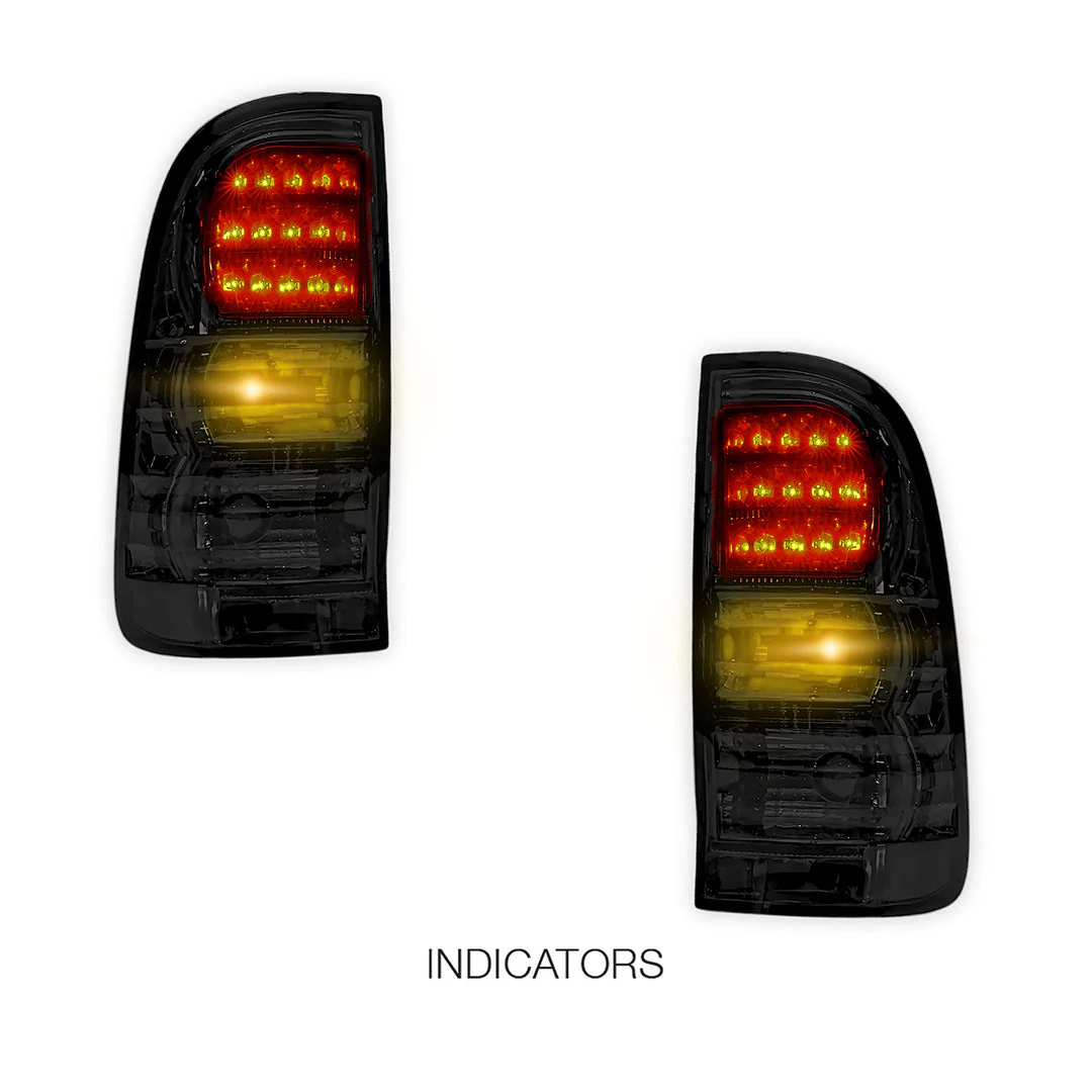 Toyota Hilux N70 / Vigo (2005 - 2014) Smoked Black LED Tail Lights LH + RH - Image 4