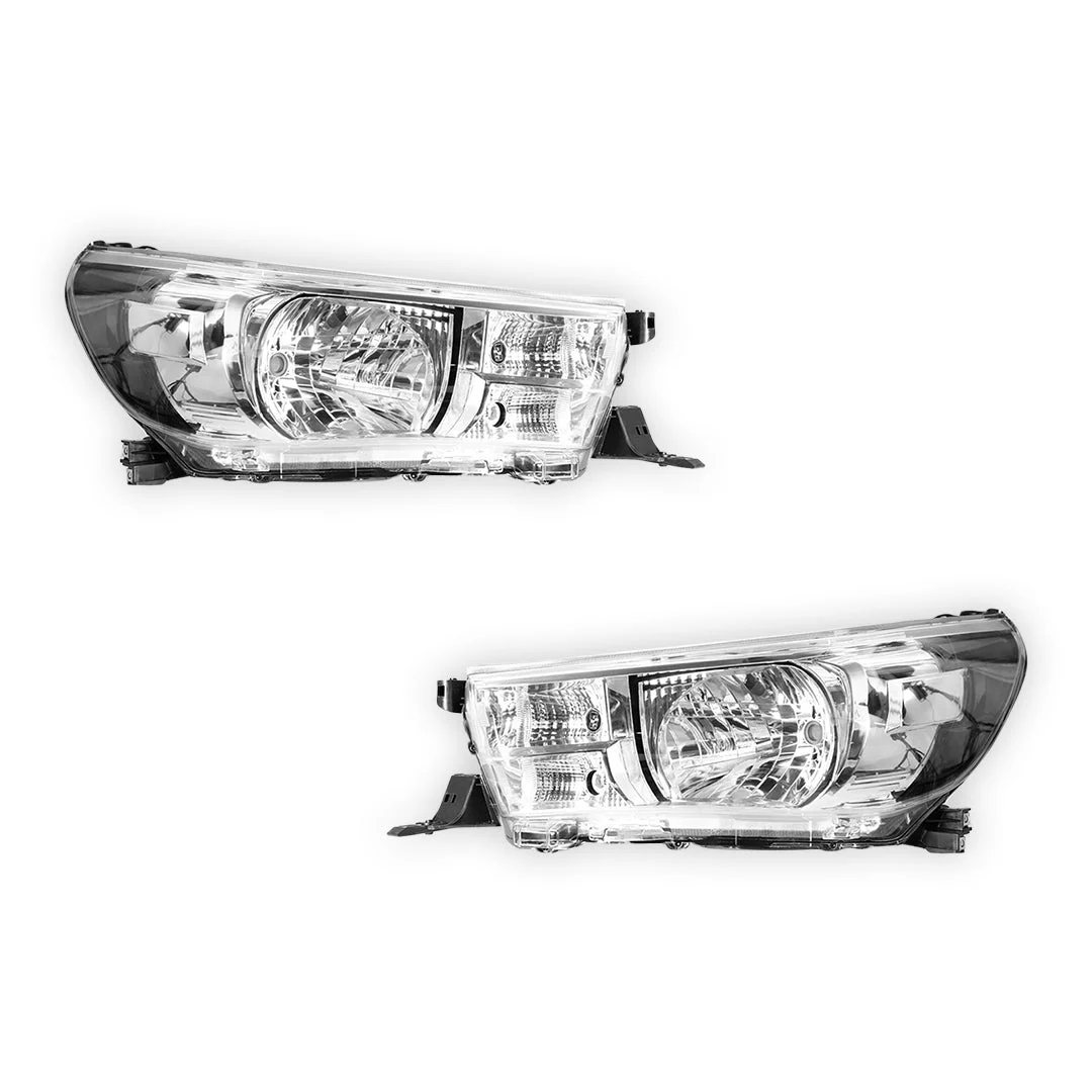 Toyota HiLux N80 (2015 - 2018) OEM Style Headlights LH + RH - Image 2