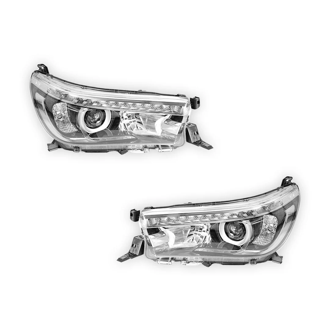 Toyota HiLux N80 (2015 - 2018) OEM Style LED Headlights LH + RH - Image 2