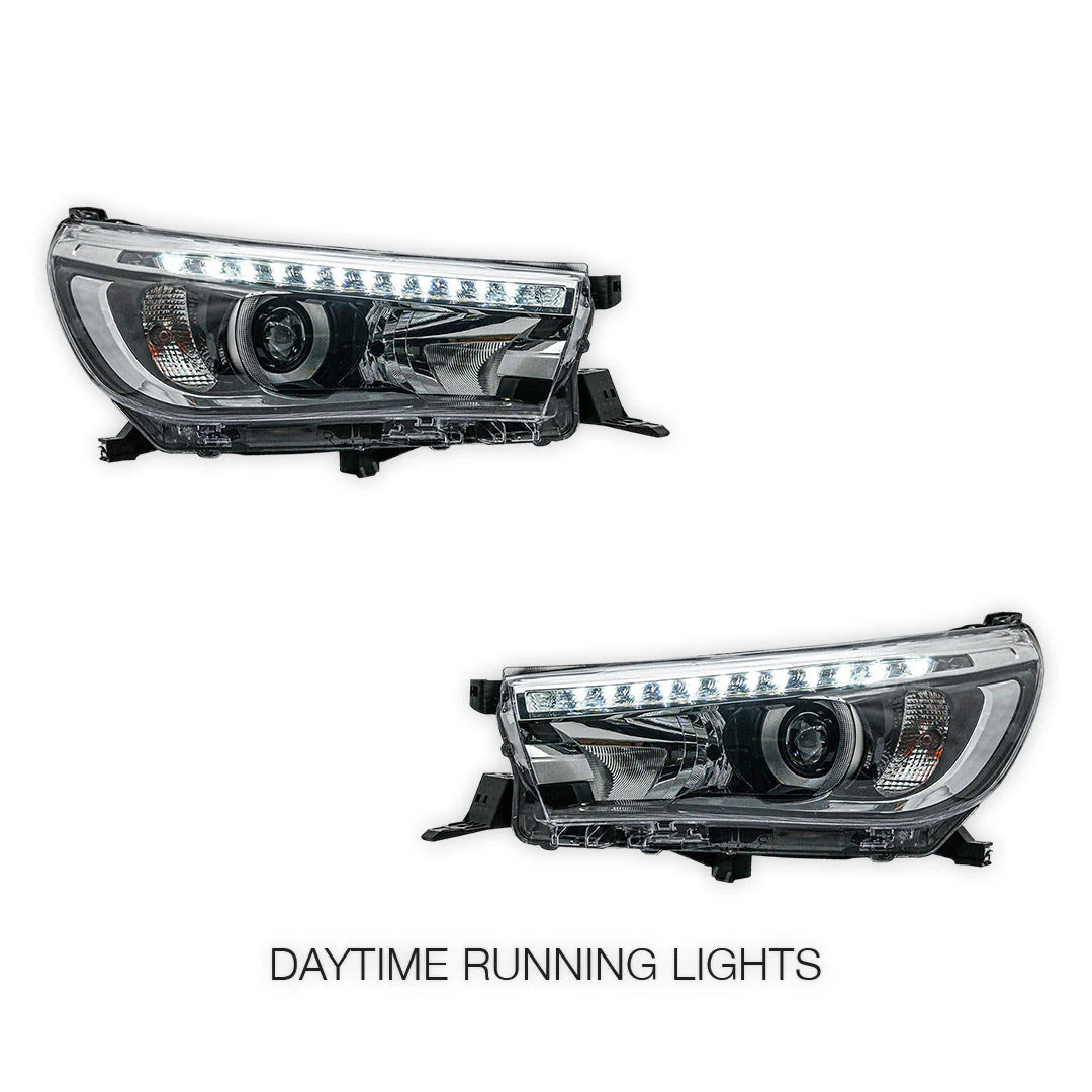 Toyota Hilux N80 (2015 - 2020) Sequential Projector Headlights LH + RH - Image 2