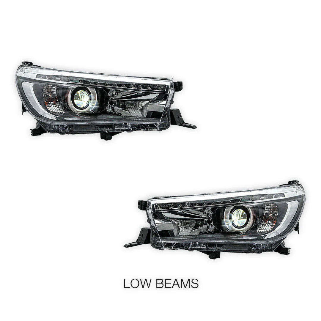 Toyota Hilux N80 (2015 - 2020) Sequential Projector Headlights LH + RH - Image 4