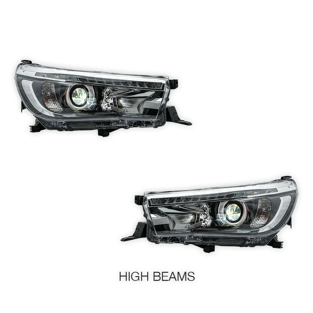 Toyota Hilux N80 (2015 - 2020) Sequential Projector Headlights LH + RH - Image 5