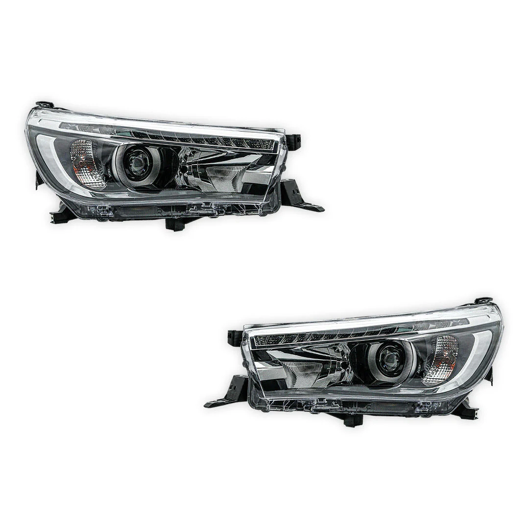 Toyota Hilux N80 (2015 - 2020) Sequential Projector OEM Style Headlights LH + RH - Image 6
