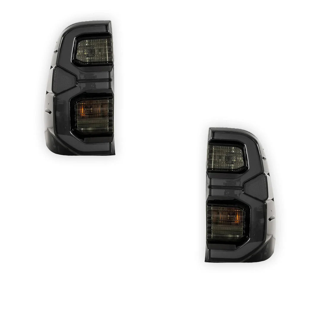 Toyota Hilux N80 (2015 - 2020) Smoked Tail Lights LH + RH - Image 2