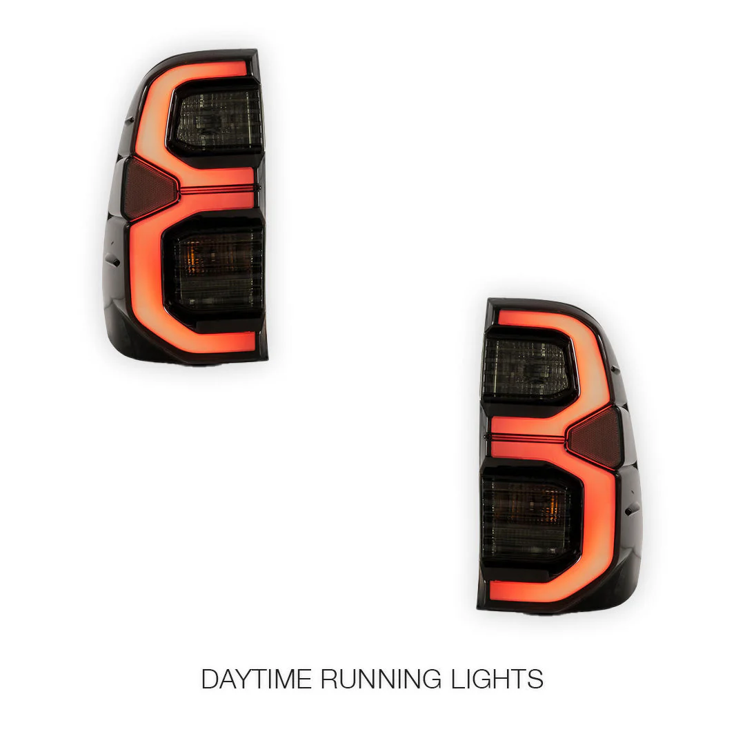 Toyota Hilux N80 (2015 - 2020) Smoked Tail Lights LH + RH - Image 3