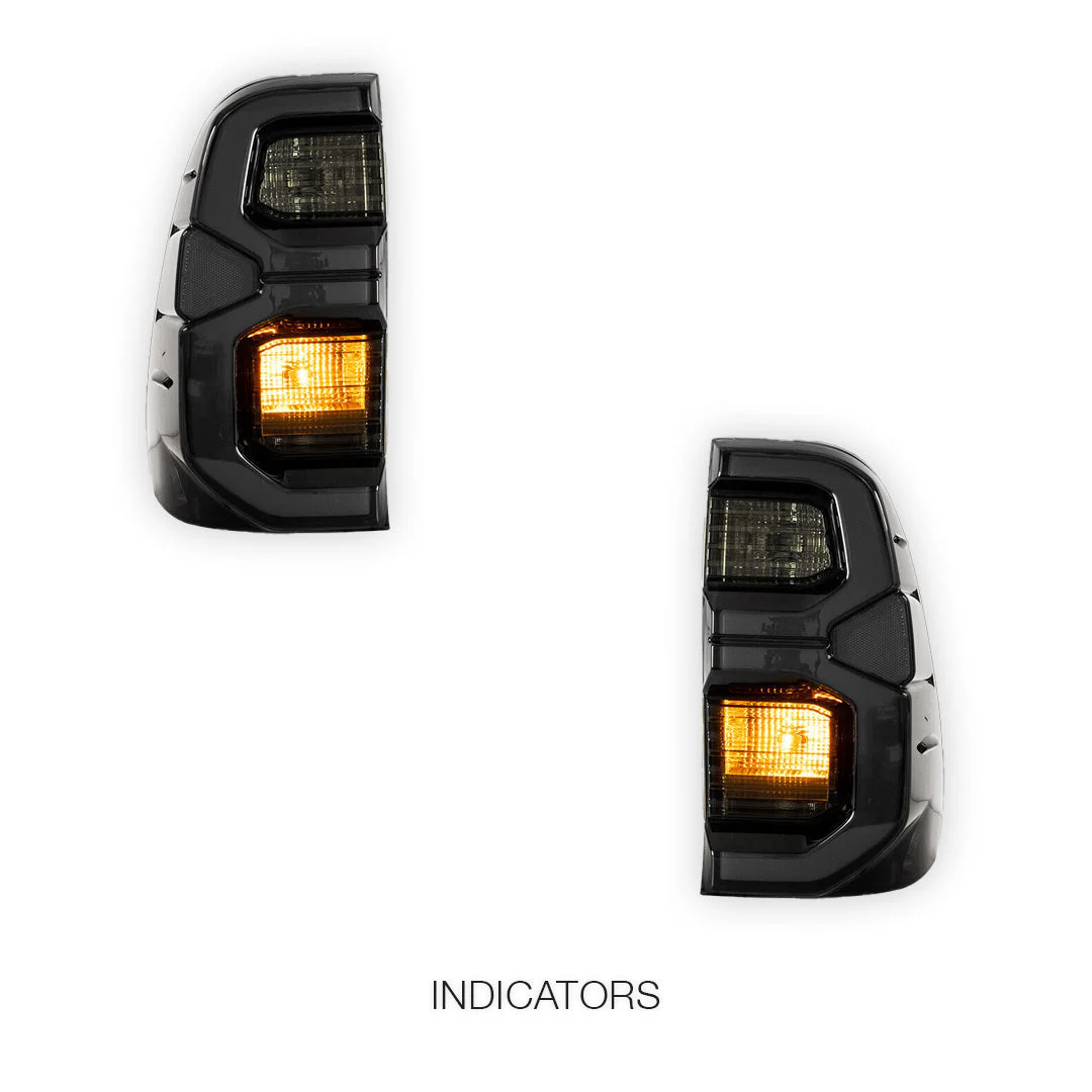Toyota Hilux N80 (2015 - 2020) Smoked Tail Lights LH + RH - Image 4