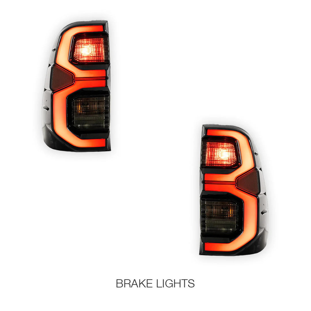 Toyota Hilux N80 (2015 - 2020) Smoked Tail Lights LH + RH - Image 5