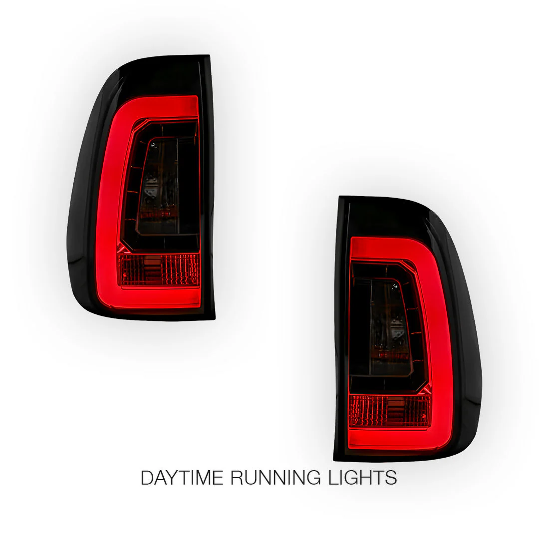 Toyota Hilux N80 (2015 - 2020) Smoked Red 3D LED Tail Lights LH + RH - Image 2